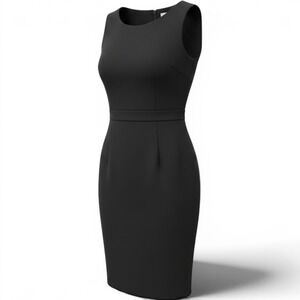 Milly Sheath Dress Womens 6 Wool Sleeveless Black Lined EUC